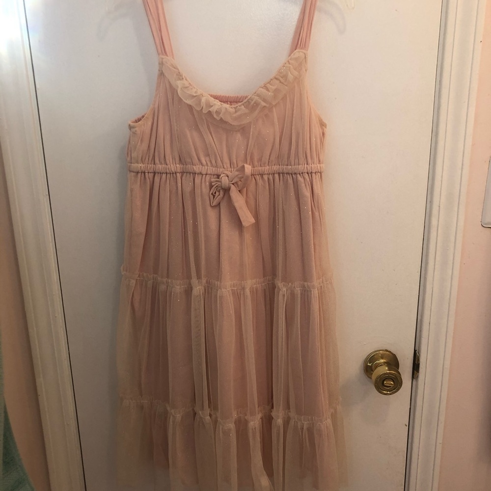 light Pink Sparkly Dress with a Little Bow